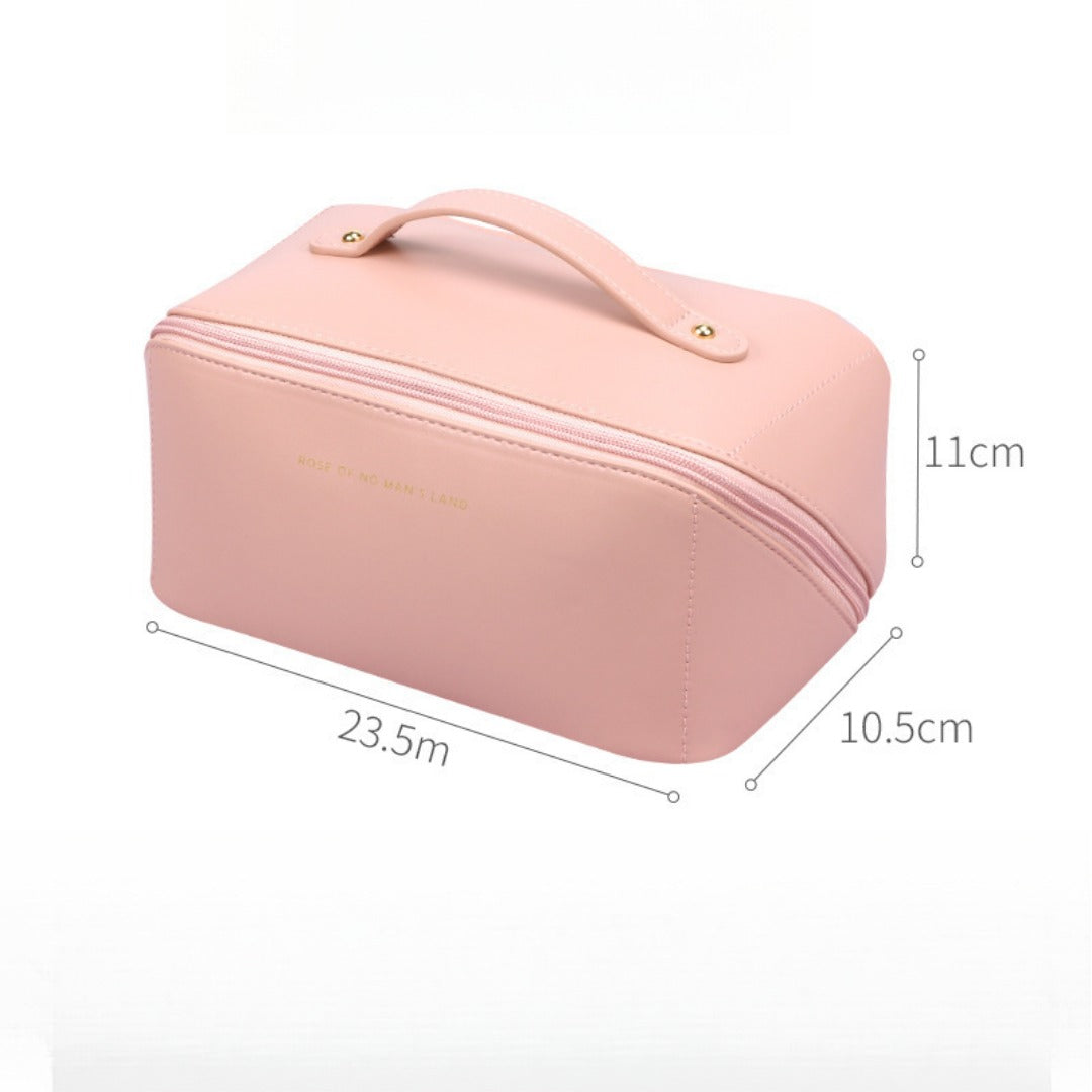 Stylish Large Capacity Makeup Bag for Women - Versatile Travel Toiletry Organizer with Compartments -dropshippingabc.com