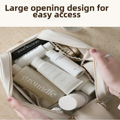 PU waterproof cosmetic bag, large capacity portable travel bag, travel makeup bag, Makeup bag organizers, Makeup bags small -dropshippingabc.com