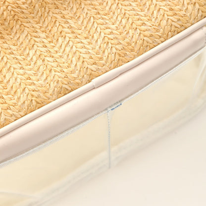 PVC Straw Makeup Bag for Women - Large Capacity Lightweight Travel Toiletry & Cosmetic Organizer -dropshippingabc.com