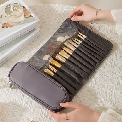 Professional Folding Makeup Bag Organizer - Multi-Function Travel Cosmetic & Makeup Brush Storage Bag -dropshippingabc.com