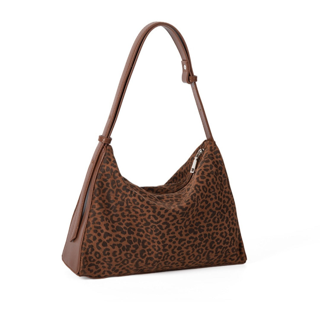 Leopard Print Autumn Winter Small Hobo Bag - Fashionable Large Capacity Shoulder Bag for Women -dropshippingabc.com