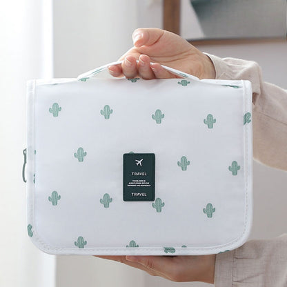 Travel Waterproof Makeup Bag with Hook - Large Capacity Portable Wash Bag & Toiletry Organizer -dropshippingabc.com