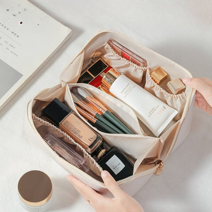 Stylish Large Capacity Makeup Bag for Women - Versatile Travel Toiletry Organizer with Compartments -dropshippingabc.com