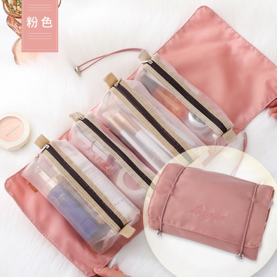 4-in-1 Travel Makeup Bag - Multi-Function Portable Cosmetic Organizer & Toiletry Storage Bag -dropshippingabc.com