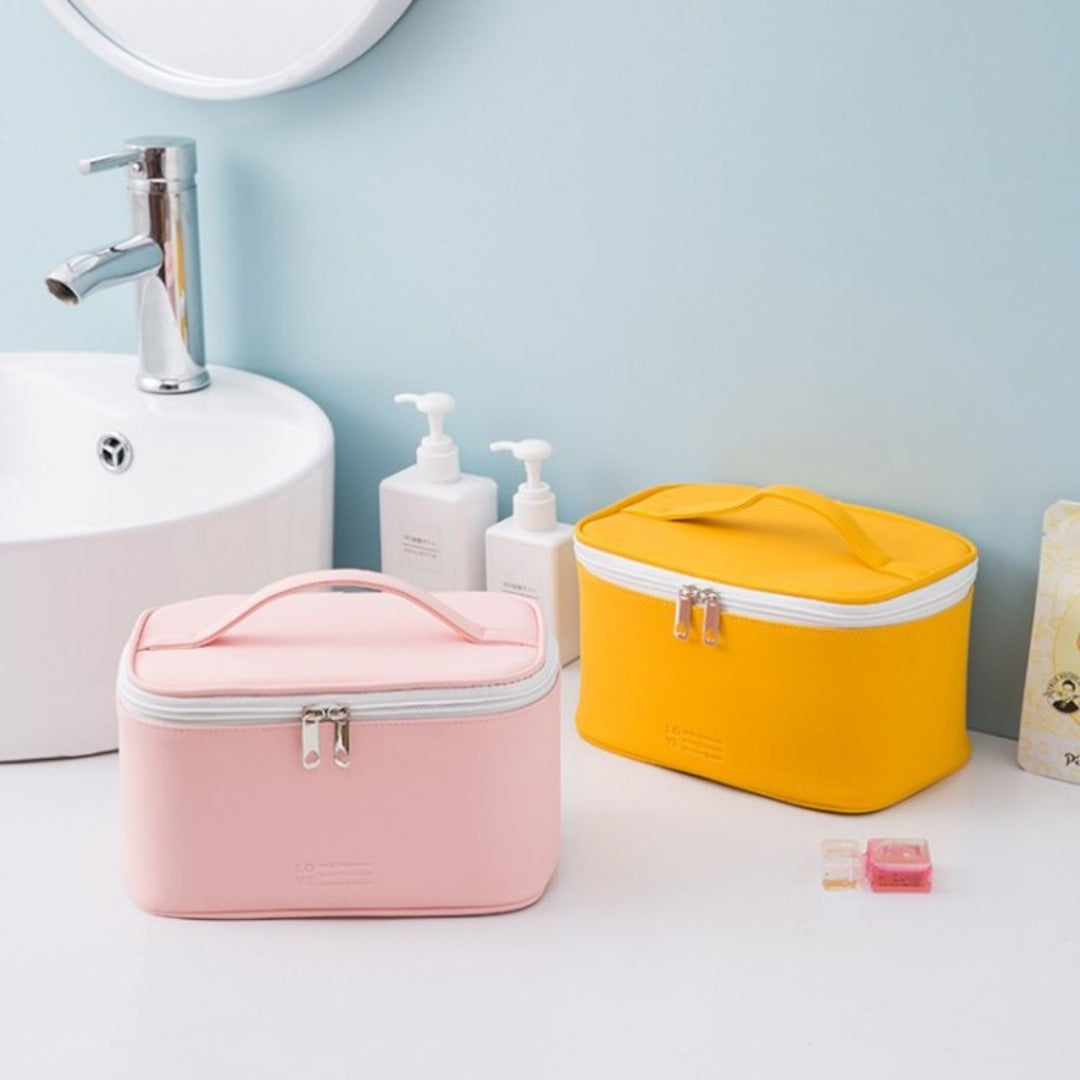 Capacity waterproof cosmetic bag, PU multi-functional cosmetic storage bag, cosmetic bag lightweight, makeup bag organizer, -dropshippingabc.com