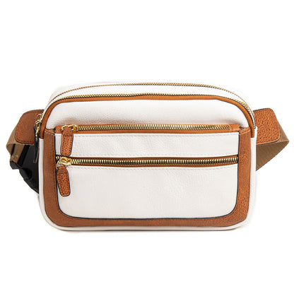 Multifunctional Fashion Fanny Pack – Adjustable Shoulder Strap Travel Breast Bag in Vegan Leather, Ideal Chest Purse for Holiday Sports and Running, Stylish Crossbody Waist Bag for Women -dropshippingabc.com