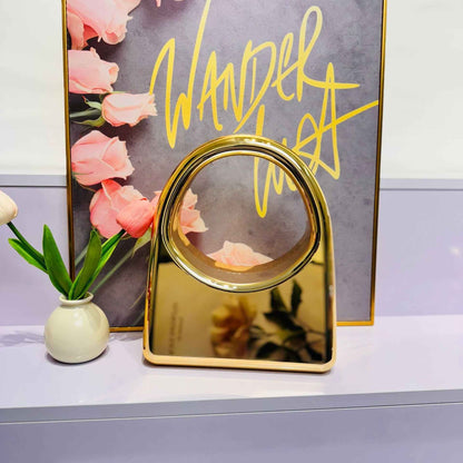 Acrylic Evening Bag with Metal Top Handle - Prom Clutch Purse with Detachable Crossbody Chain