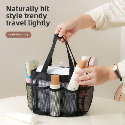 Large Capacity Mesh Shower Tote Bag - Portable Foldable Beach & Travel Bag for Wet and Dry Storage -dropshippingabc.com