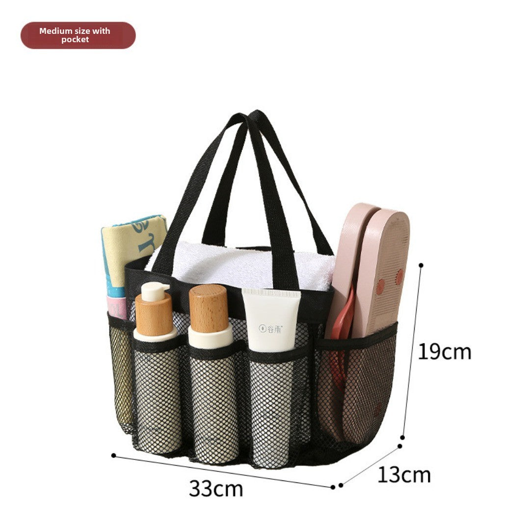 Large Capacity Mesh Shower Tote Bag - Portable Foldable Beach & Travel Bag for Wet and Dry Storage -dropshippingabc.com