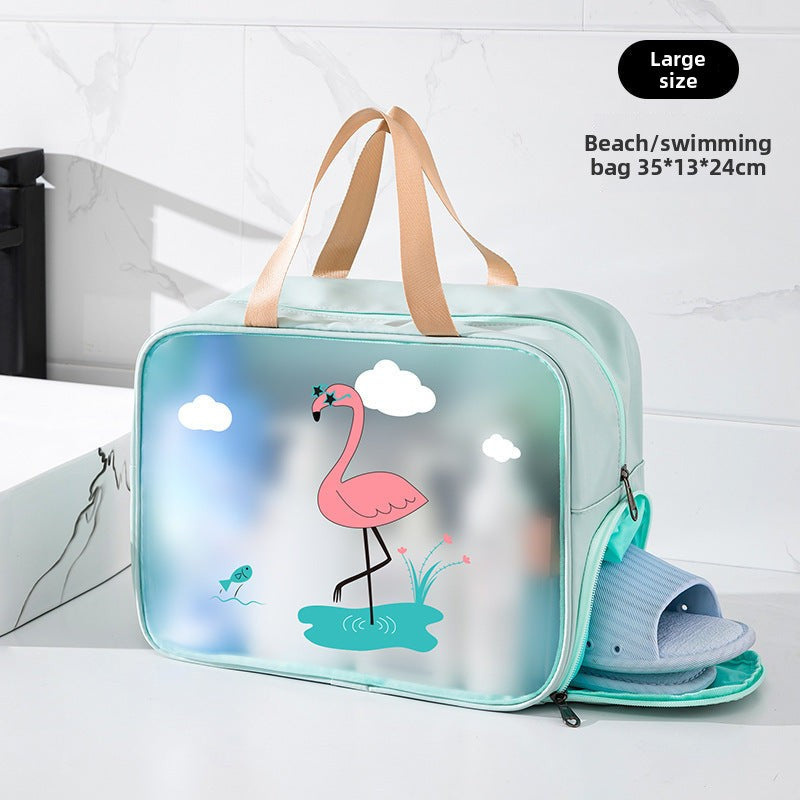 Cosmetics storage bag, wet and dry separation toilet bag, fitness transparent waterproof cosmetic bag, transparent makeup purse,Makeup bag with compartments,