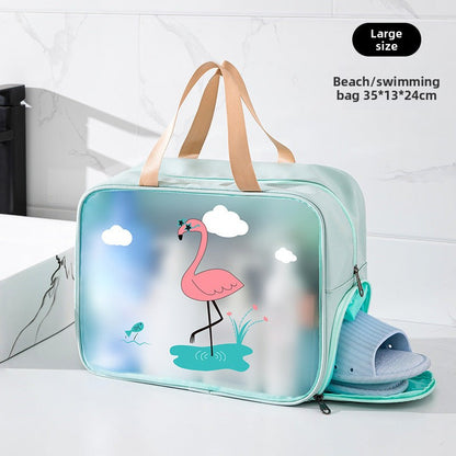 Cosmetics storage bag, wet and dry separation toilet bag, fitness transparent waterproof cosmetic bag, transparent makeup purse,Makeup bag with compartments,