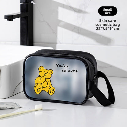 Cosmetics storage bag, wet and dry separation toilet bag, fitness transparent waterproof cosmetic bag, transparent makeup purse,Makeup bag with compartments,