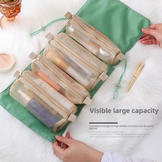 4-in-1 Travel Makeup Bag - Multi-Function Portable Cosmetic Organizer & Toiletry Storage Bag -dropshippingabc.com