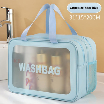 Dry & Wet Separation PVC Transparent Beach Bag - Double-Layer Portable Travel Toiletry Bag with Compartments -dropshippingabc.com